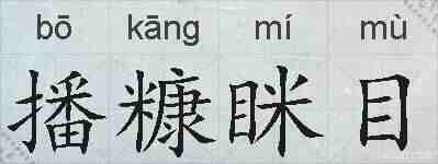 播糠眯目的拼音