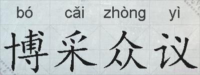 博采众议的拼音