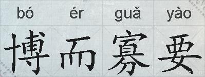 博而寡要的拼音