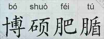 博硕肥腯的拼音