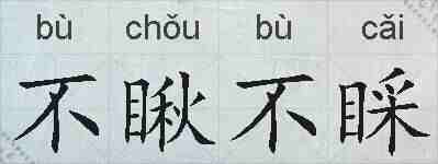 不瞅不睬的拼音