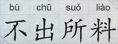 不出所料的拼音
