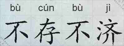 不存不济的拼音