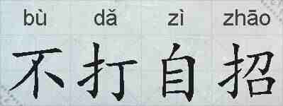 不打自招的拼音