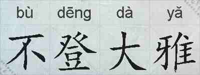 不登大雅的拼音