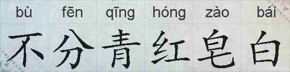 不分青红皂白的拼音