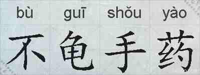 不龟手药的拼音