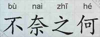 不奈之何的拼音
