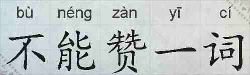 不能赞一词的拼音