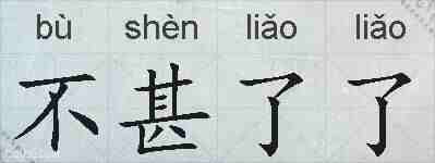 不甚了了的拼音