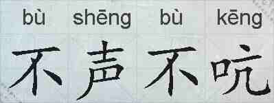 不声不吭的拼音