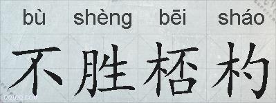 不胜桮杓的拼音