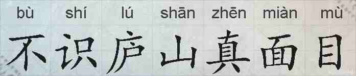 不识庐山真面目的拼音