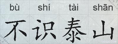 不识泰山的拼音