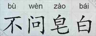不问皂白的拼音