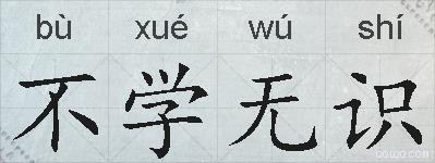 不学无识的拼音