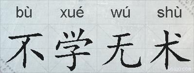 不学无术的拼音