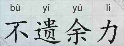 不遗余力的拼音