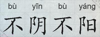 不阴不阳的拼音