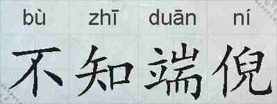 不知端倪的拼音