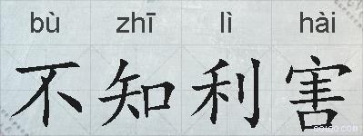 不知利害的拼音