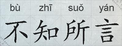 不知所言的拼音