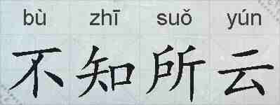 不知所云的拼音