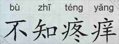 不知疼痒的拼音