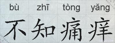 不知痛痒的拼音