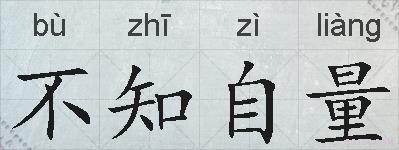 不知自量的拼音