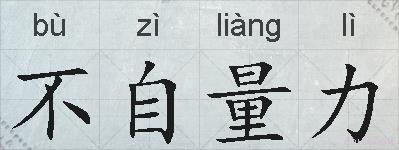 不自量力的拼音