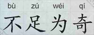不足为奇的拼音