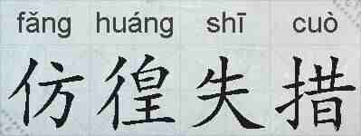 仿徨失措的拼音