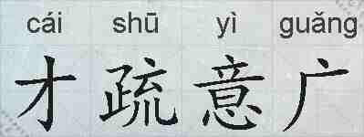 才疏意广的拼音