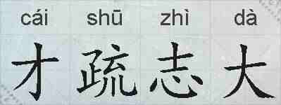才疏志大的拼音