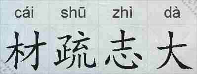 材疏志大的拼音