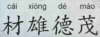 材雄德茂的拼音