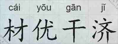 材优干济的拼音