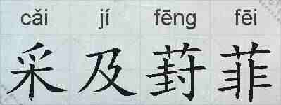 采及葑菲的拼音