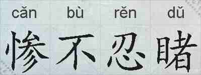 惨不忍睹的拼音