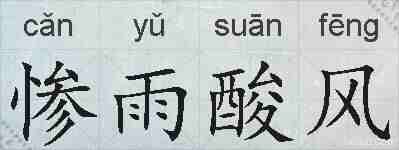 惨雨酸风的拼音
