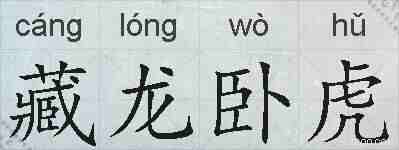 藏龙卧虎的拼音