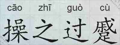 操之过蹙的拼音