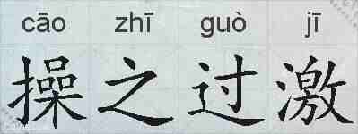 操之过激的拼音