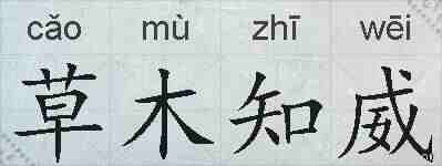 草木知威的拼音