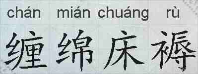 缠绵床褥的拼音