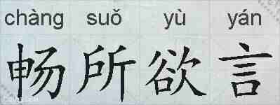 畅所欲言的拼音