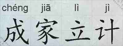 成家立计的拼音