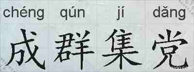 成群集党的拼音