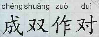 成双作对的拼音